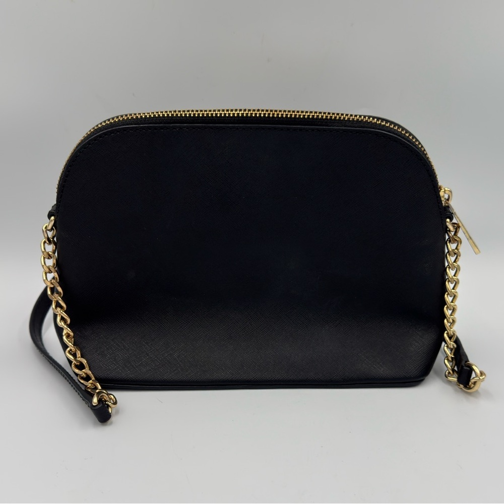 Michael Kors Black Saffiano Leather Cindy LG Dome Crossbody Bag Style: 38S8XCP3L - Picture 3 of 7